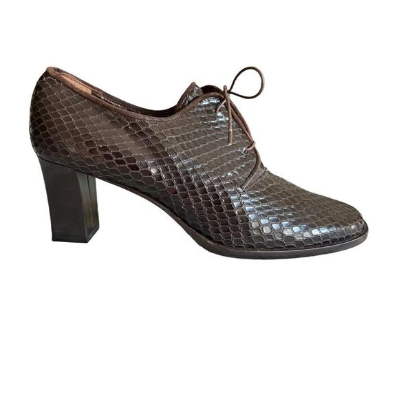 Vintage Emporio Armani Snakeskin Shoes Women’s Sz 9/ Sz 40 EU - Never Worn MINT - Picture 2 of 8